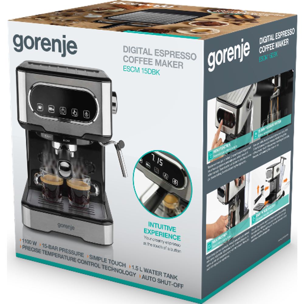Gorenje Aparat za kafu ESCM15DBK  slika 5