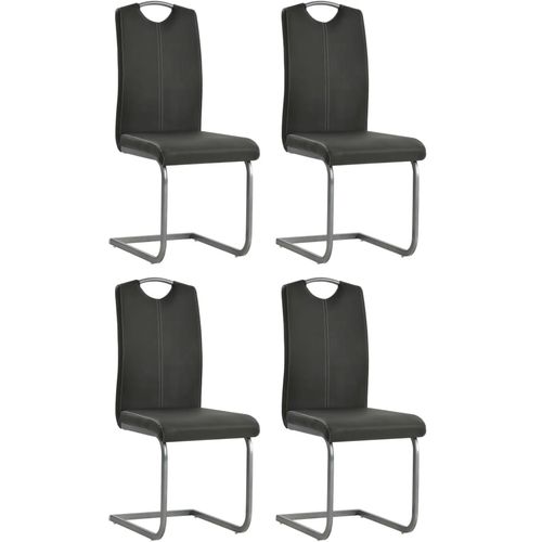 Konzolne blagovaonske stolice od umjetne kože 4 kom sive slika 32