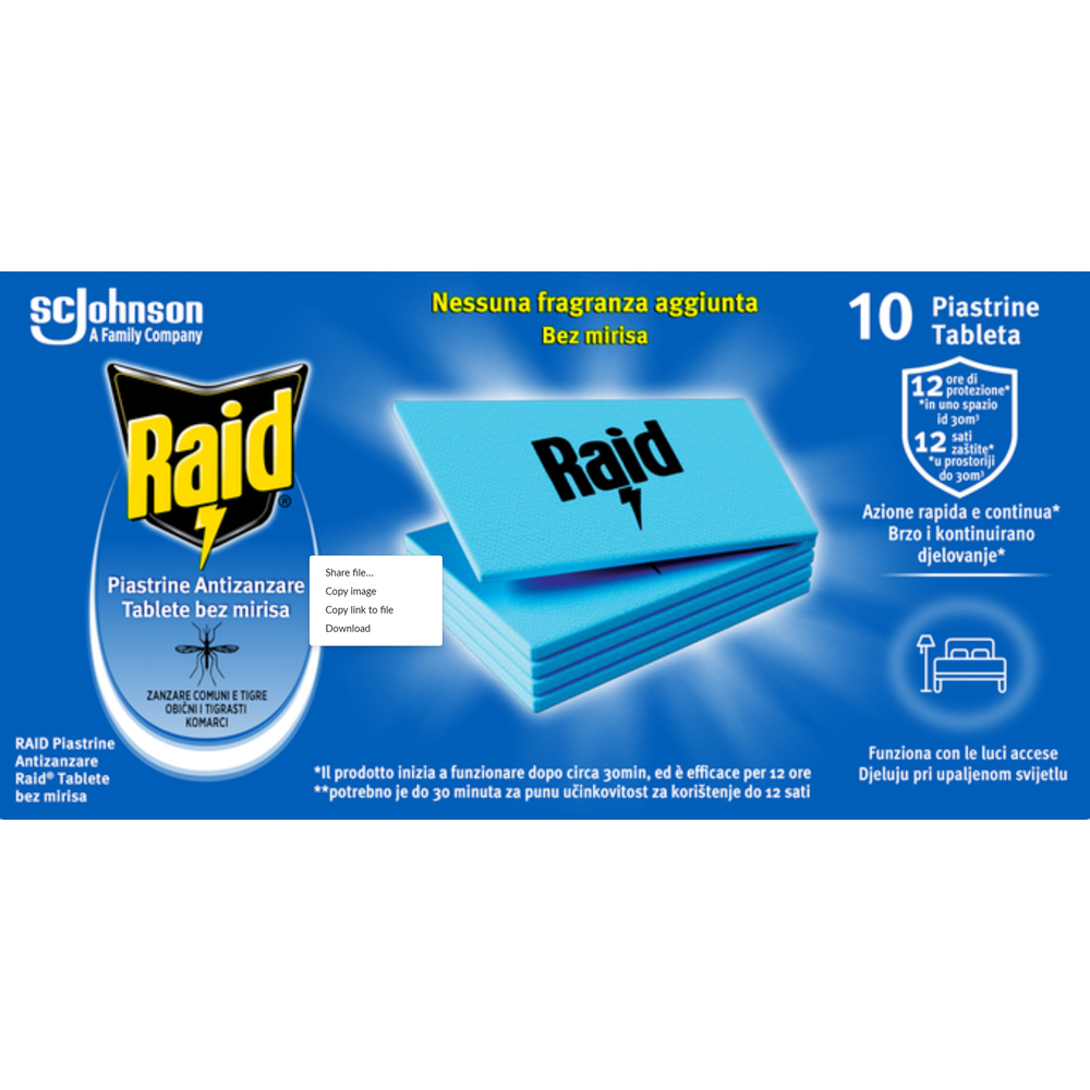 Raid Tablete za električni aparat, 10 kom - GRATIS slika 1