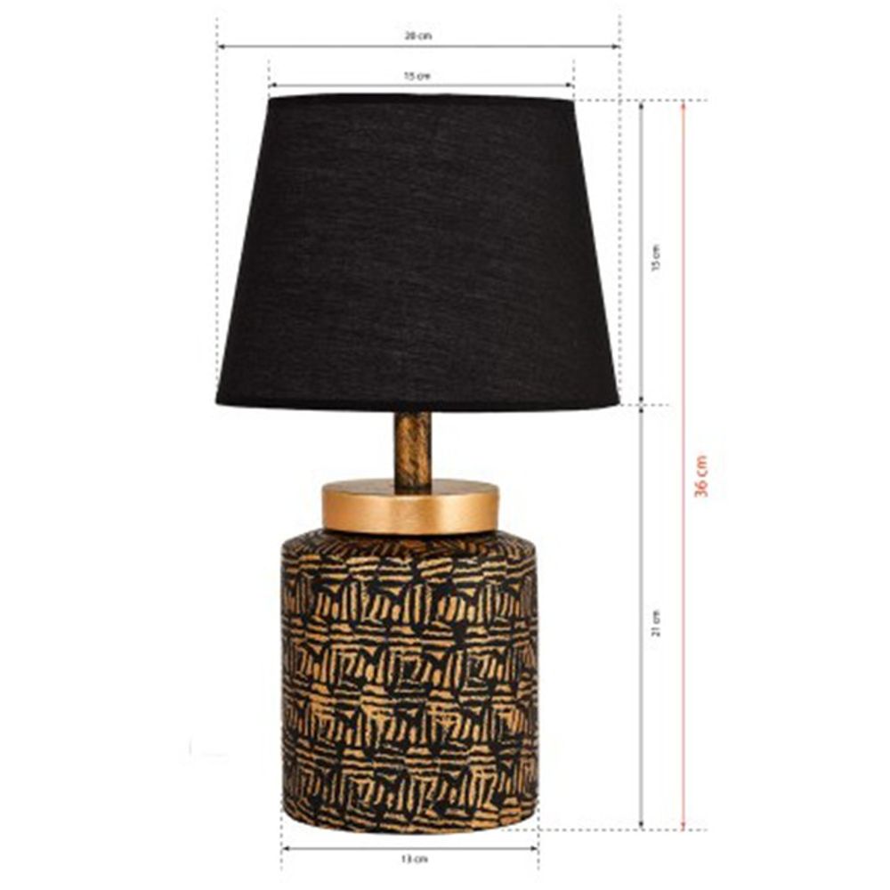 YL025 Crna i Zlatna Stočna Lampa slika 5