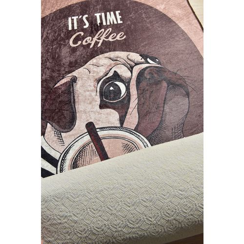 Pugs - Coffee  Multicolor Hall Carpet (60 x 140) slika 2