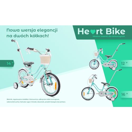 Dječji bicikl 14" Heart Bike tirkizni slika 8