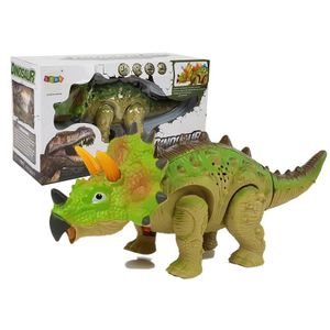 Dinosaur Triceratops na baterije, zeleni