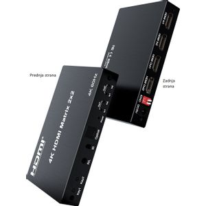 HDMI Matrix Kettz 4k 60hz 2x2 HM-K252