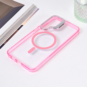 Torbica Magsafe transparent za Samsung S926B Galaxy S24 Plus pink