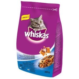 WHISKAS Suha hrana za mačke Tuna 1+, potpuna hrana za odrasle mačke, 300 g