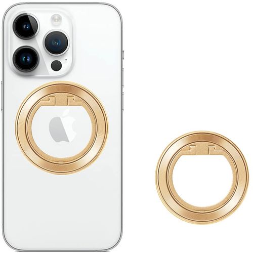 Techsuit – MagSafe telefonski prsten (MPR2) – Okrugli oblik- aluminijska legura – zlatna slika 1