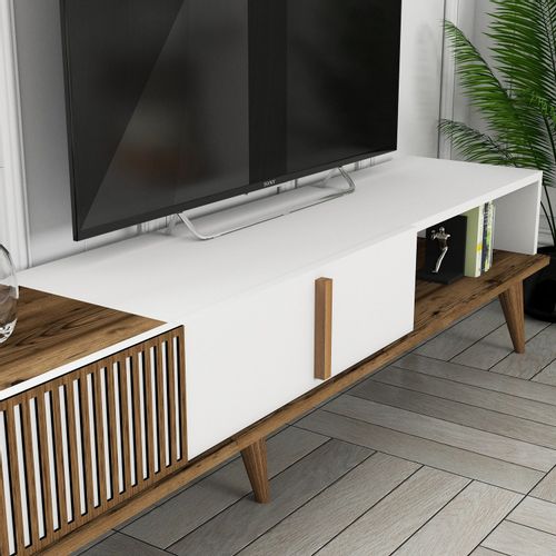 Woody Fashion TV jedinica, Milan TV - Walnut, White slika 5