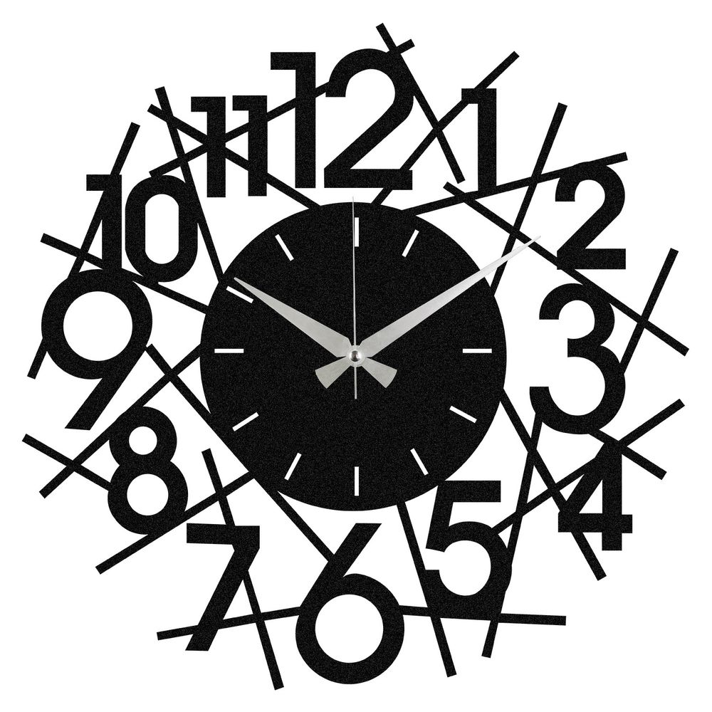 Decorative metal wall clock Rasputin, colour: black slika 5