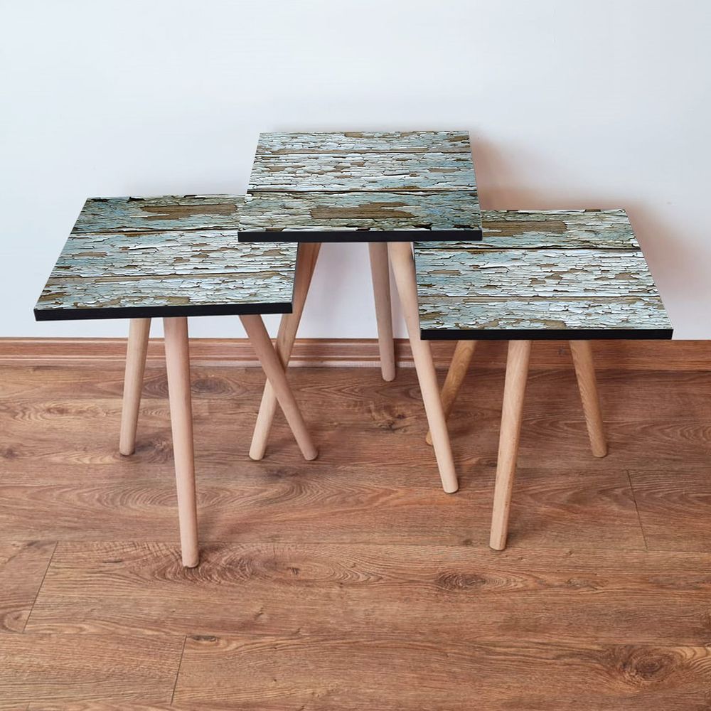 Nesting Table 3Shp257 - Set od 3 komada u zelenoj i smeđoj boji slika 1