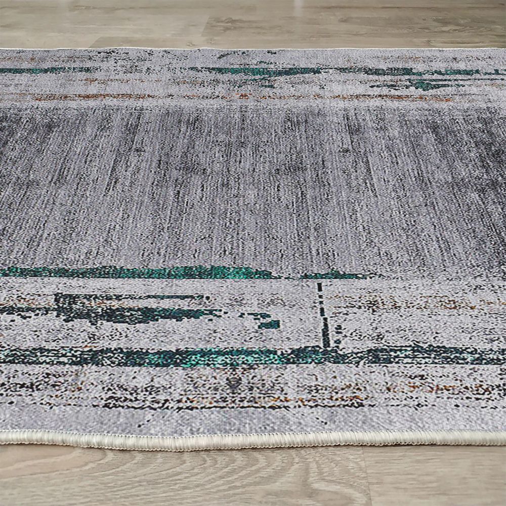 Tanki tepih sa digitalnim printom Woopamuk020, sivi (120 x 180 cm) - izložbeni artikl (oštećenja ambalaža) slika 6