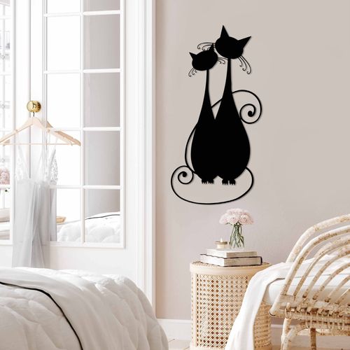 Cat 10 - v2 Black Decorative Metal Wall Accessory slika 3