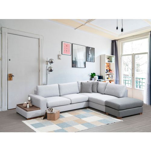 Atelier Del Sofa Kutna garnitura LOOP 4, siva - svjetlo siva, Loop 4 slika 8