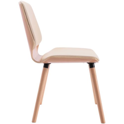 Blagovaonske stolice od umjetne kože 2 kom krem slika 28