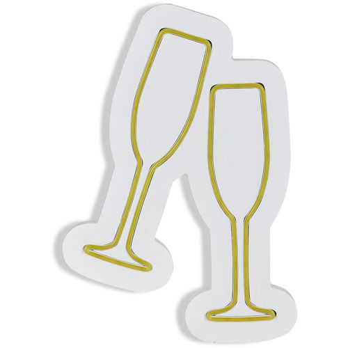 Wallity Ukrasna plastična LED rasvjeta, Champagne Glasses - Yellow slika 6