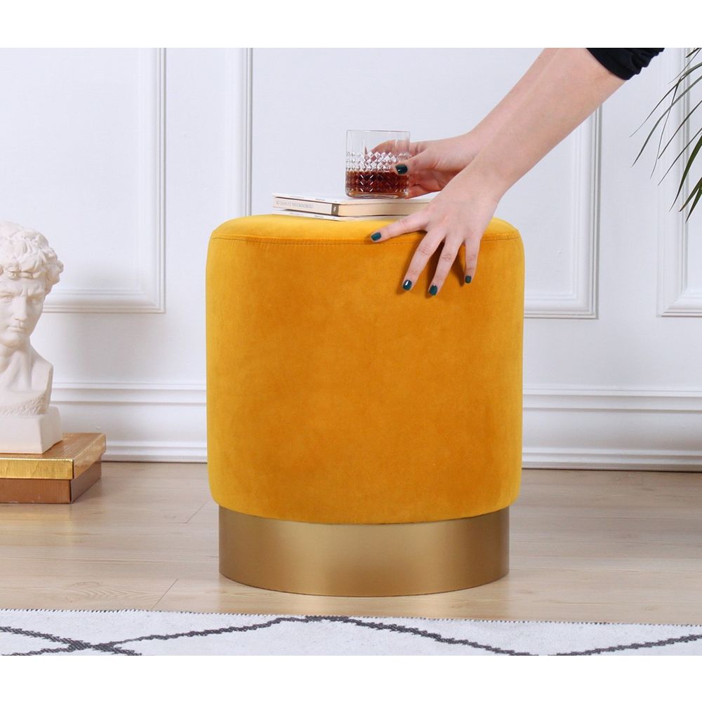 Pouffe Memfis u Mustard Boji slika 3