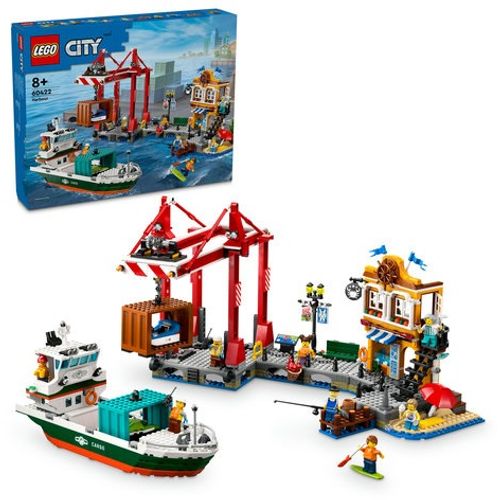 LEGO® CITY 60422 Gradska luka s teretnim brodom slika 1