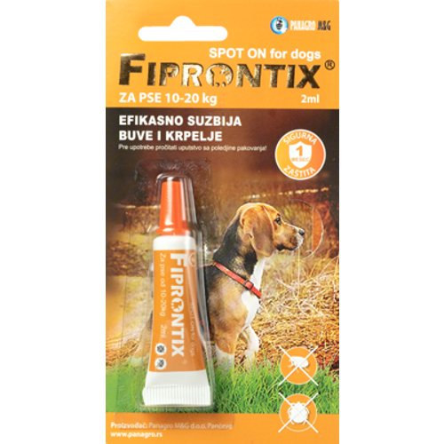 Fiprontix spot on za pse, protiv krpelja i buva 2 ml - 10 komada u pakovanju slika 1