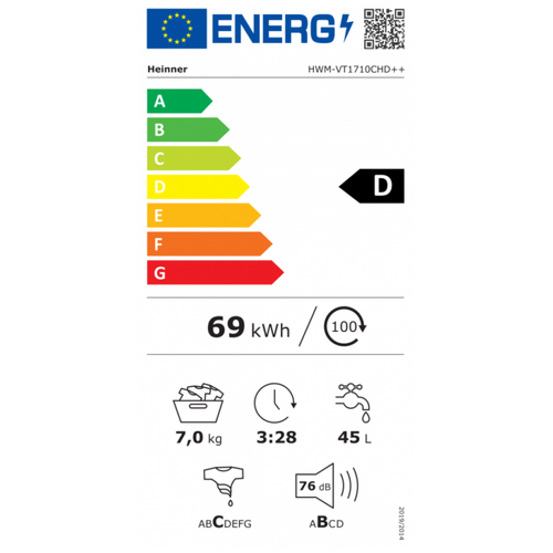 Heinner perilica rublja HWM-VT1710CHD++ slika 2