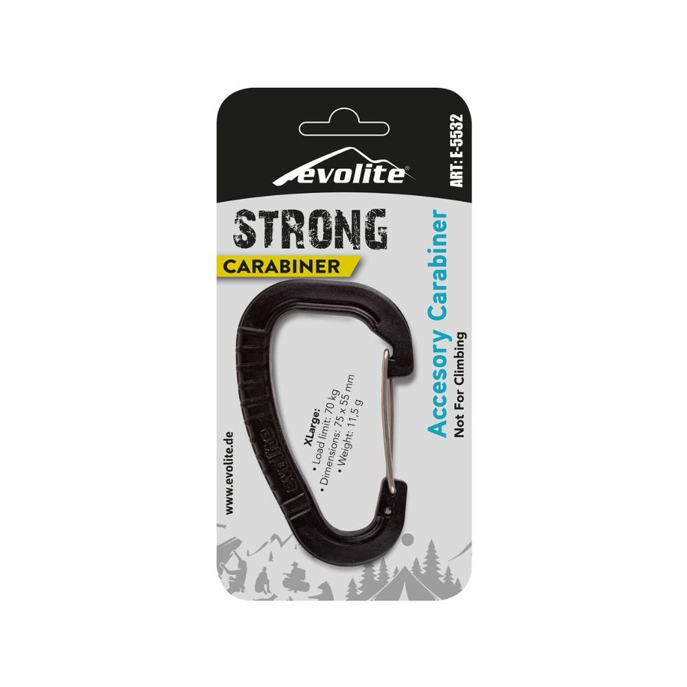 Evolite Karabiner Strong XLarge, Crni slika 1