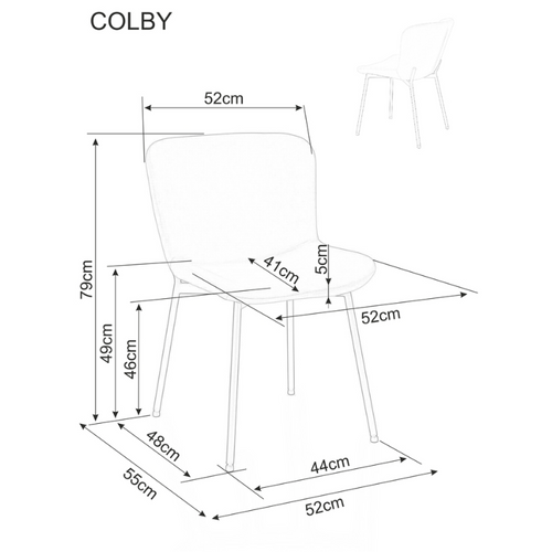 Stolica Colby - Tkanina slika 14