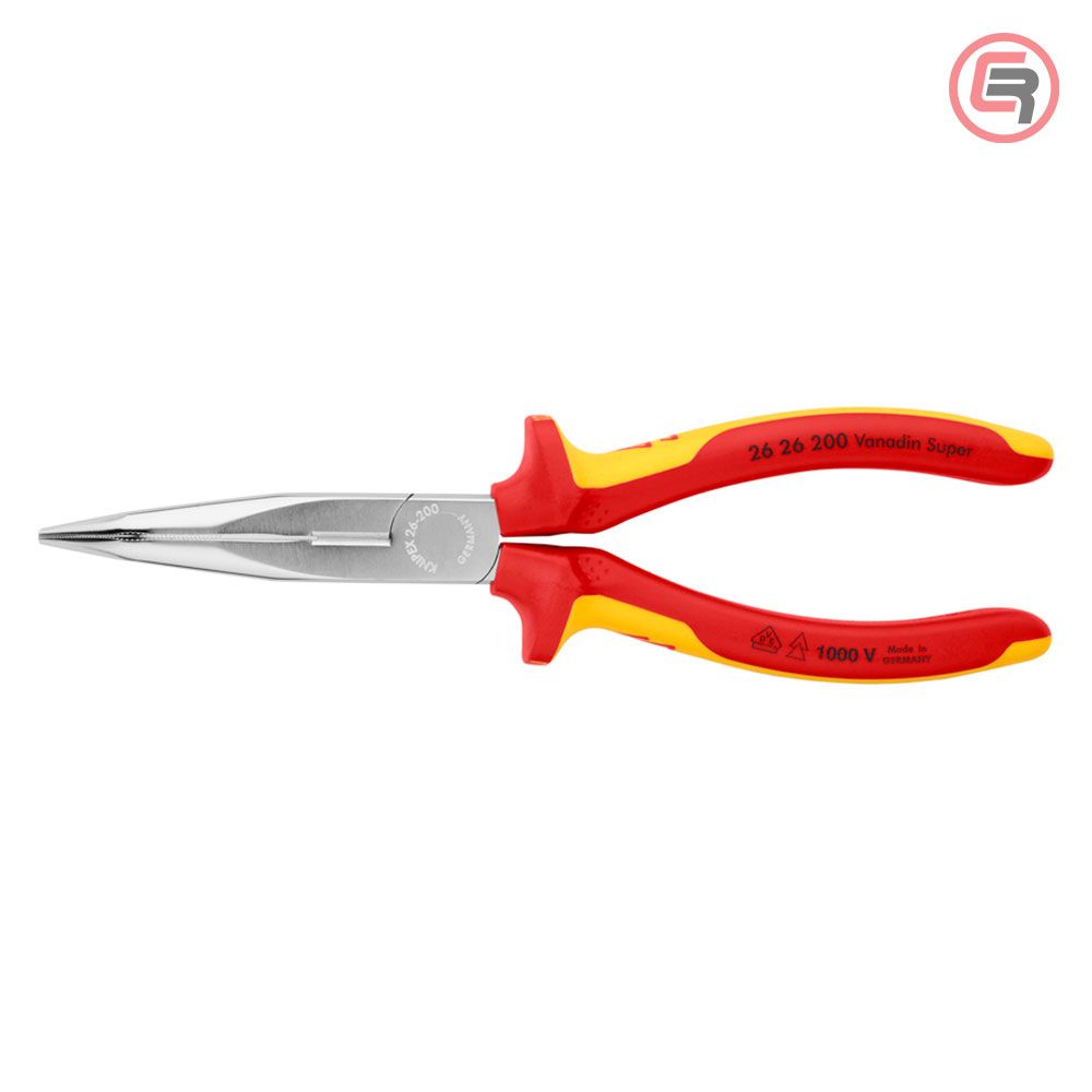 Knipex Kliješta Poluokrugla Špicasta Kriva 200mm 1000V – 26 26 200 slika 3