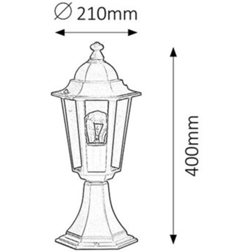 Rabalux Velence spoljna lampa 40cm E27 60Wcrna IP43 Spoljna rasveta slika 2