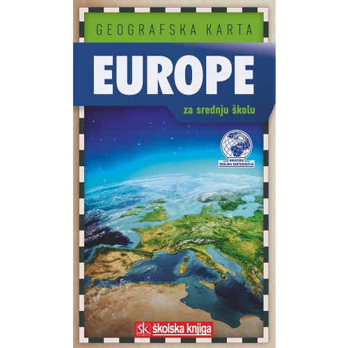 Geografska karta Europe za srednju školu slika 1