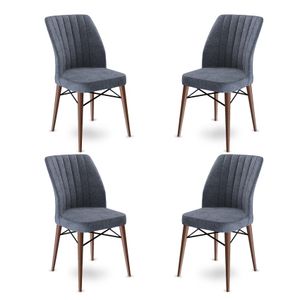 Flex - Fume, Smeđi Set Stolica (4 Komada)