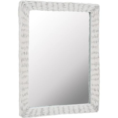 Pleteno ogledalo bijelo 60 x 80 cm slika 11