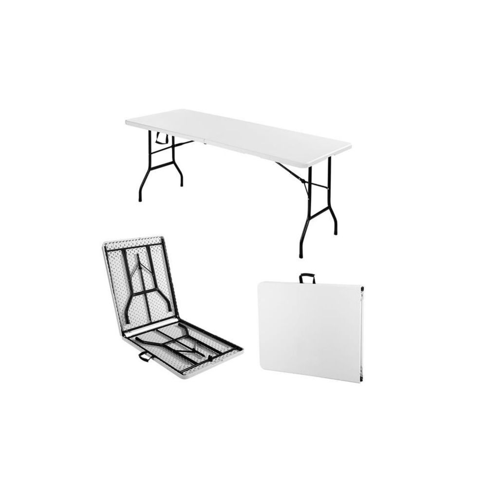 Vrtni stol složivi 180 x 70 x 74 cm - bijeli slika 4