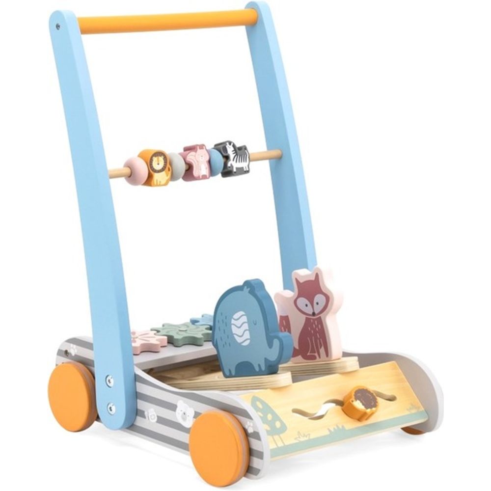 Viga PolarB Drvena guralica Animal Friends Baby Walker slika 2