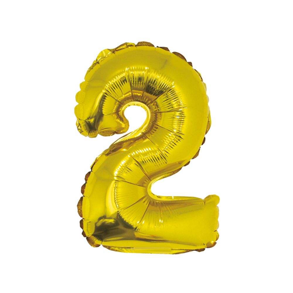 FG-C35Z2 Folijski balon 2 Zlatni 35cm slika 1