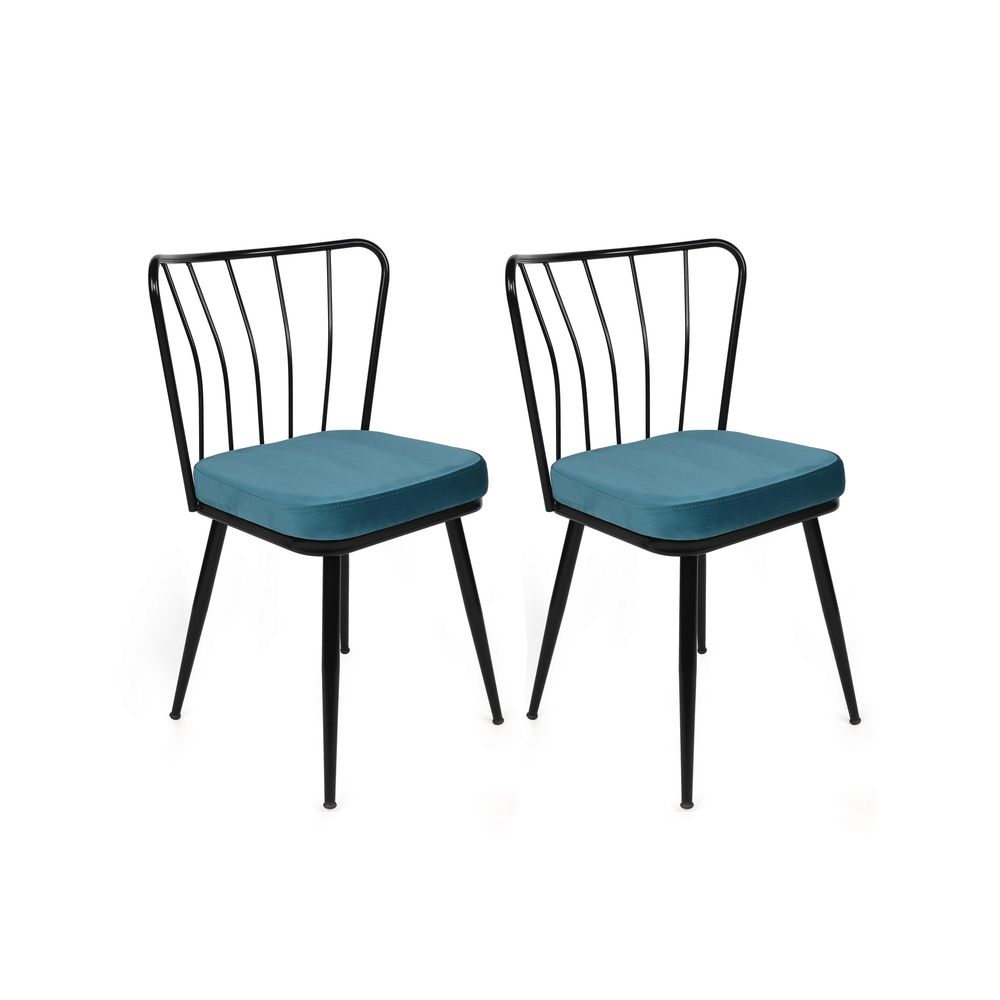 Yıldız-952 V4 Plavi Crni Set Stolica (4 Komada) slika 5