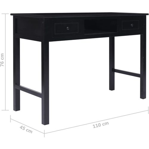 Pisaći stol crni 110 x 45 x 76 cm drveni slika 37