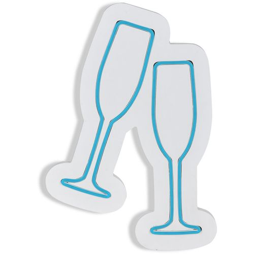Wallity Ukrasna plastična LED rasvjeta, Champagne Glasses - Blue slika 6