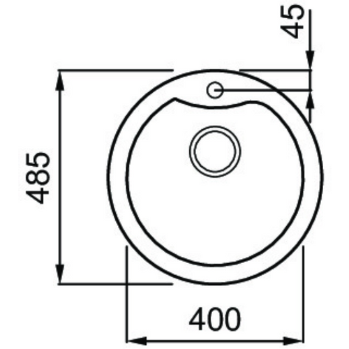 Elleci sudoper Ego Round Granitek G40 Nero Matt LGEROU40 slika 2