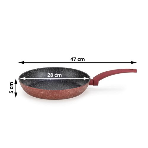 Tava za palačinke Rosmarino Lava Stone Grape - 25 cm burgundy MC 28 slika 4