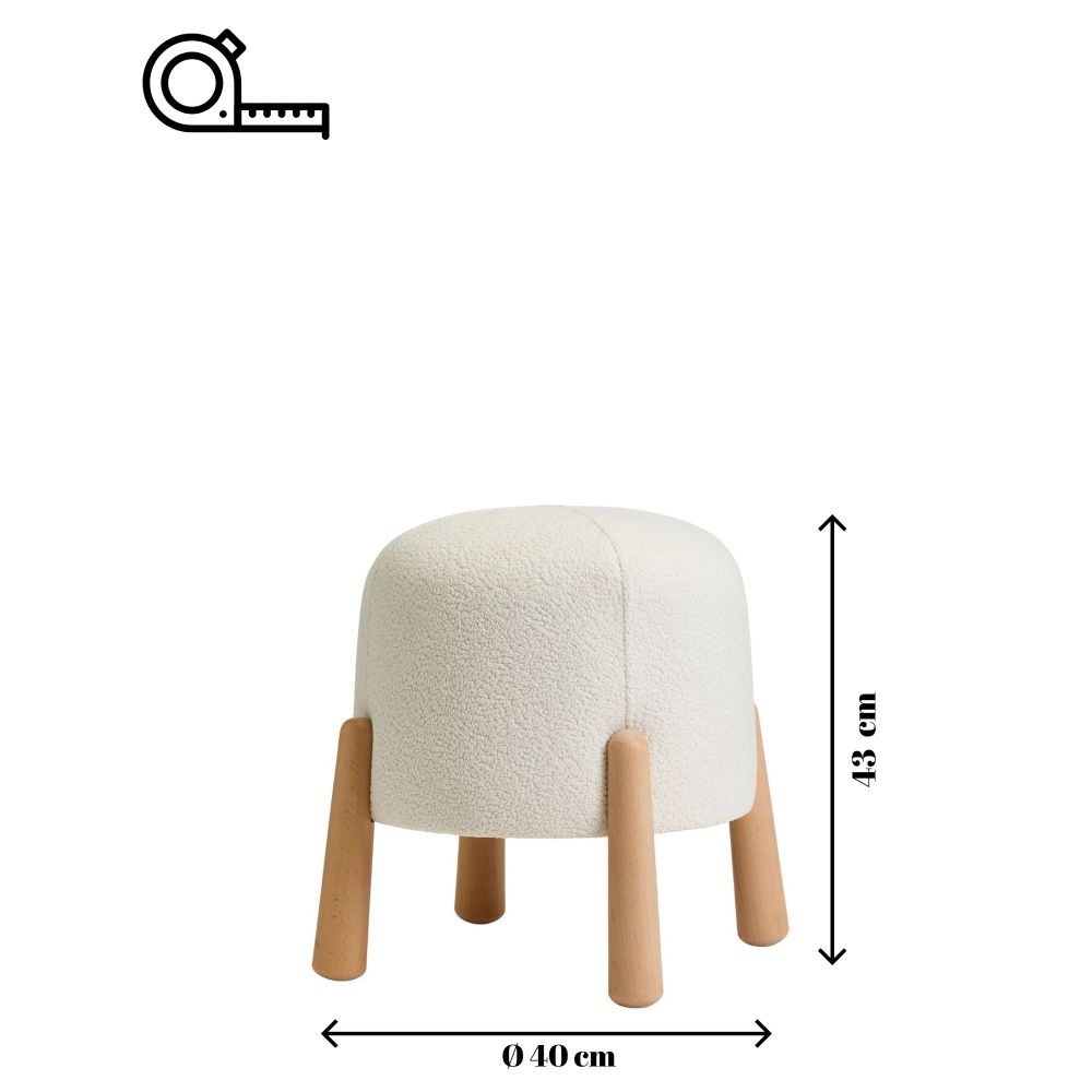 Pouffe Floki - Bijela slika 6