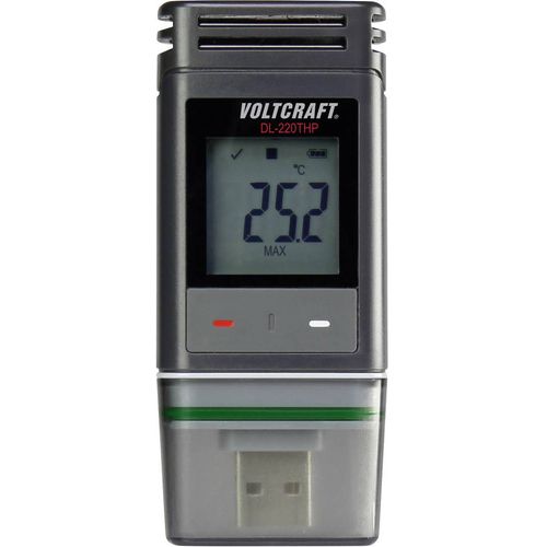 Zapisivač podataka mjerenja temperature i vlage u zraku, zapisivač podataka zračnog tlaka DL-220THP VOLTCRAFT mjerna veličina temperatura, vlage zraka, tlak zraka -30 do +60 °C 0 slika 1