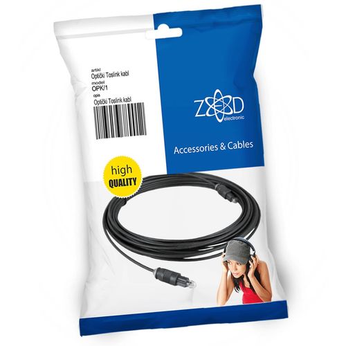 ZED electronic Optički Toslink kabel 1.0 metar, ekstra kvalitet - OPK/1 slika 1