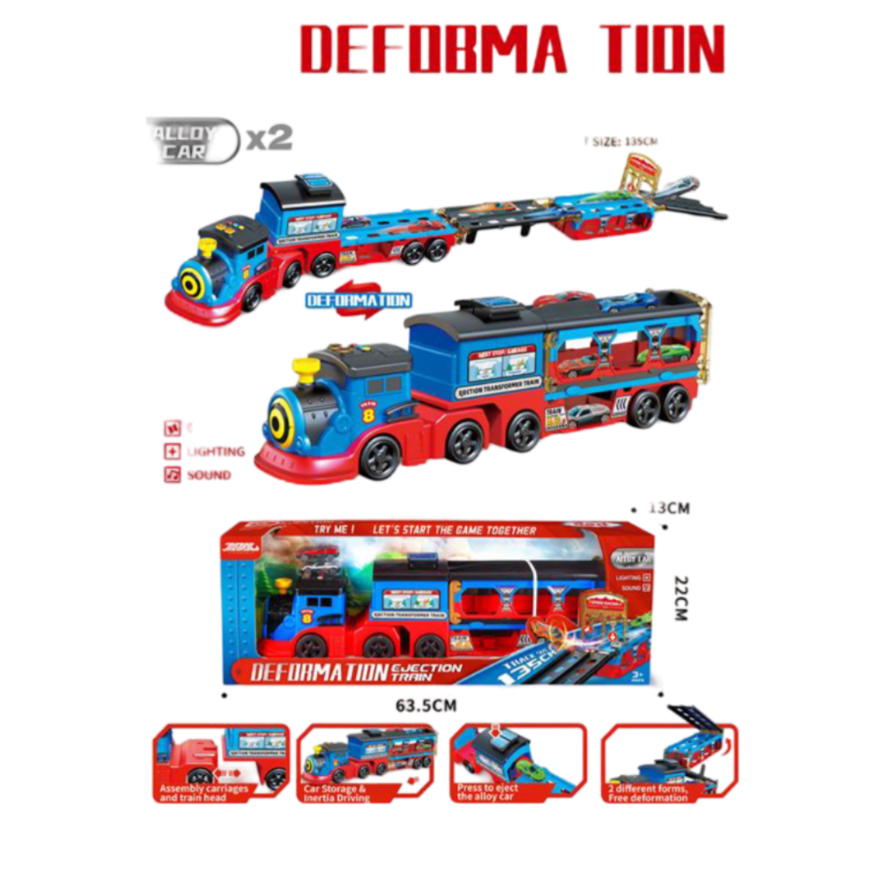 MKV795829 Defobma Tion Vozić sa vagonom za autiće 63,5x22x13cm slika 1