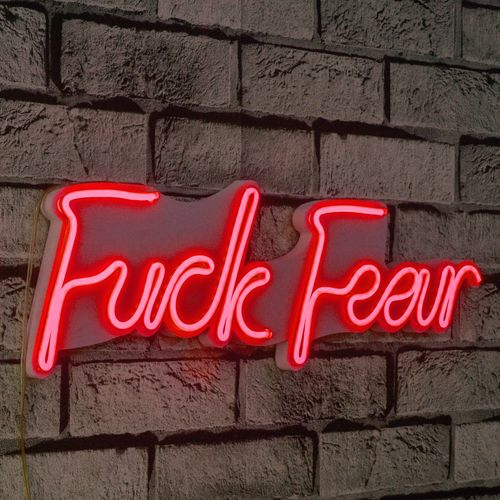 Wallity Ukrasna plastična LED rasvjeta, Fuck Fear - Red slika 9