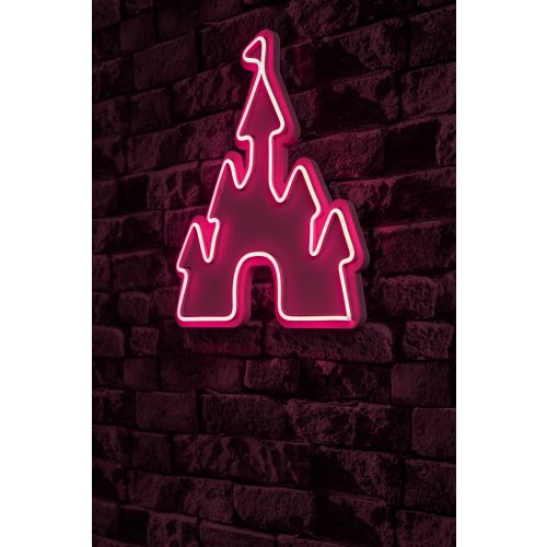 Wallity Ukrasna plastična LED rasvjeta, Castle - Pink slika 1