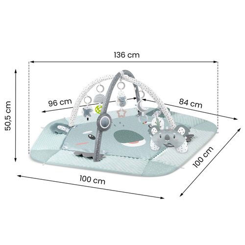 Velika Nukido 3u1 interaktivna prostirka 136 x 136 cm koala slika 7