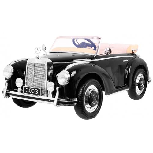 Licencirani auto na akumultor Mercedes Benz 300S RETRO - crni/lakirani slika 1