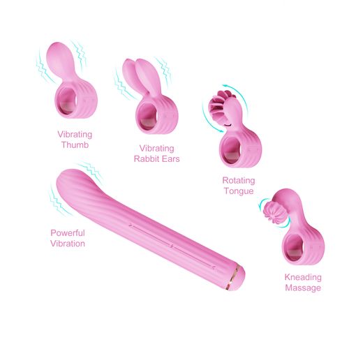 Rabbit vibrator OTOUCH Magic Stick S1 Plus, ružičasti slika 3