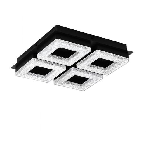 Eglo Fradelo 1 zidna/plafonjera/4, led, 4x4w, 4x400lm, crna/čelik/kristal  slika 1