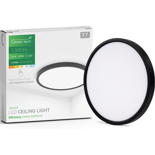 LED plafonjera Green Tech 20W, 5 CCT 3000K-3500K-4000K-5000K-6500K, fi30 cm slika 3