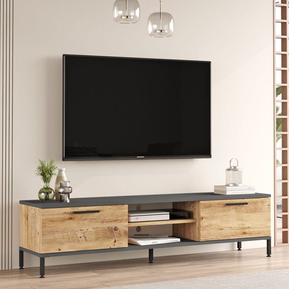 Rl1-Aa Atlantic Pine Anthracite TV Unit slika 2